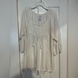 Sonoma brand white flowy blouse size XL